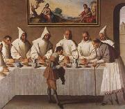Francisco de Zurbaran St Hugo of Grenoble in the Carthusian Refectory (mk08) Spain oil painting reproduction